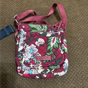 Vera Bradley Floral Crossbody Bag - Red and Green
